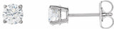 Sterling Silver 3/4 CTW Lab-Grown White Diamond Earrings
