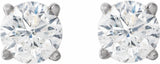 Sterling Silver 3/4 CTW Lab-Grown White Diamond Earrings