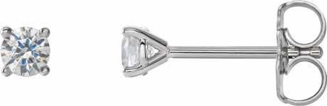 14K White 1/4 CTW Lab-Grown Diamond 4-Prong Stud Earrings