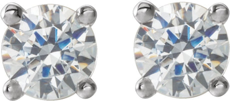 14K White 1/6 CTW Lab-Grown Diamond Stud Earrings