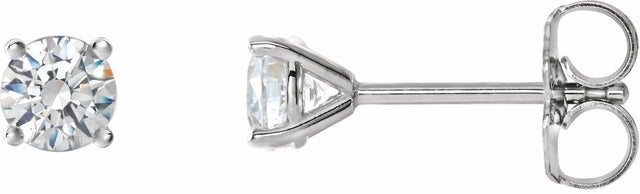 14K White Gold 3/4 CTW Natural Diamond Cocktail-Style Earrings