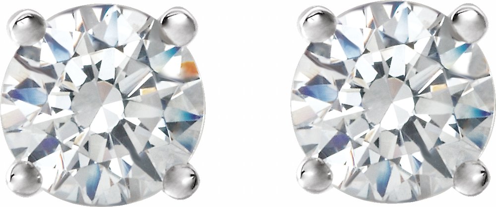 14K White 1/2 CTW Natural Diamond Cocktail-Style Earrings