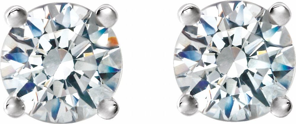 14K White Gold 1 CTW Natural Diamond Cocktail-Style Earrings