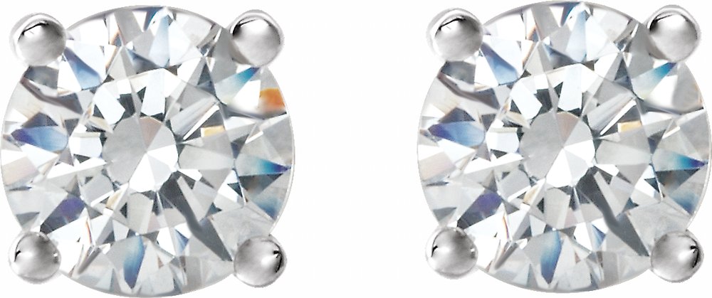 14K White Gold 3/4 CTW Natural Diamond Cocktail-Style Earrings