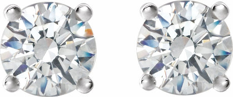 14K White 3/4 CTW Natural Diamond Cocktail-Style Earrings