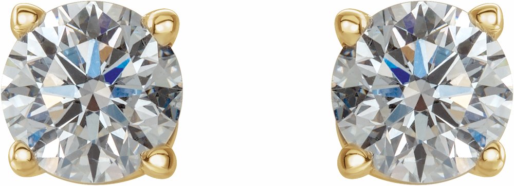 14K Yellow Gold 1/2 CTW Natural Diamond Earrings