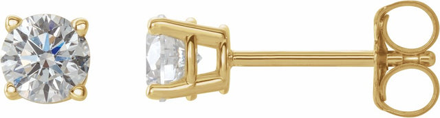 14K Yellow 1/2 CTW Natural Diamond Earrings