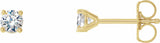 14K Yellow 1/3 CTW Lab-Grown Diamond 4-Prong Stud Earrings