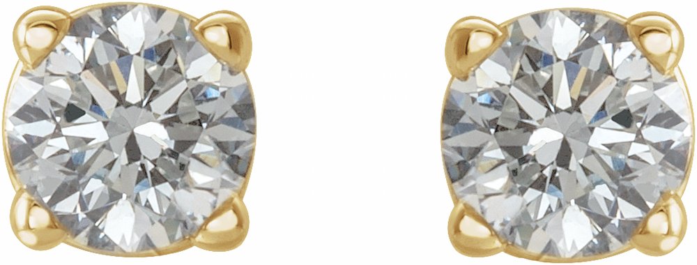 14K Yellow 1/5 CTW Natural Diamond Stud Earrings