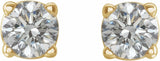 14K Yellow Gold 1/5 CTW Natural Diamond Earrings