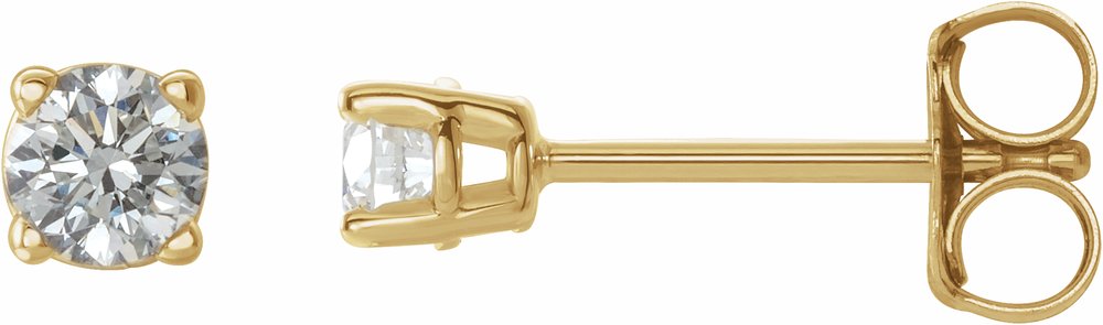 14K Yellow Gold 1/5 CTW Natural Diamond Earrings