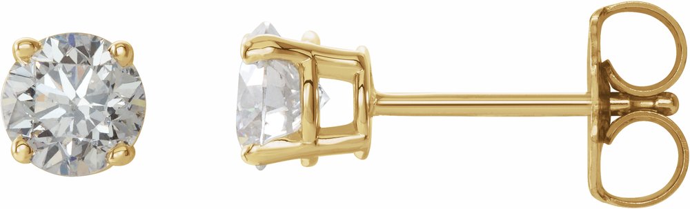 14K Yellow 3/4 CTW Natural Diamond Stud Earrings