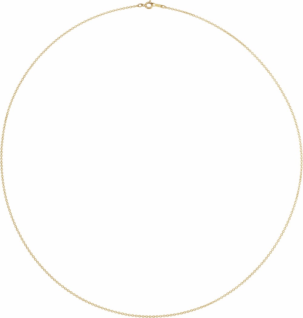 14K Yellow Gold-Filled 1 mm Cable 20" Chain