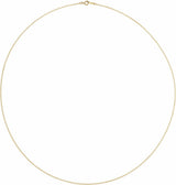 14K Yellow Gold 1 mm Cable 16" Chain