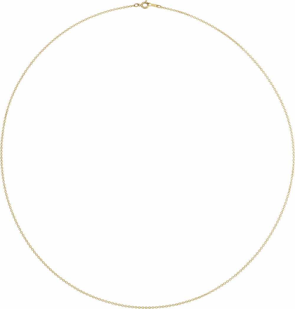 10K Yellow Gold 1 mm Cable 16" Chain