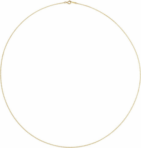 18K Yellow Gold 1 mm Cable 16" Chain