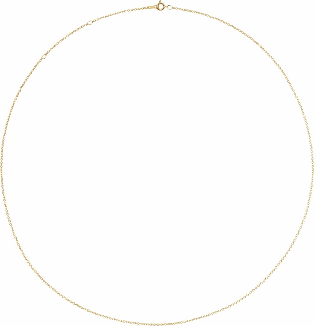 14K Yellow Gold-Filled 1 mm Adjustable Cable 16-18" Chain