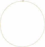 14K Yellow Gold-Filled 1 mm Adjustable Cable 16-18" Chain