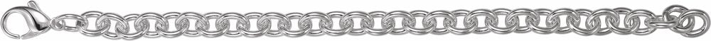 Sterling Silver 7.75 mm Cable 7 1/2" Chain