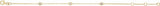 14K Yellow Gold 1/6 CTW Natural Diamond Bezel-Set 3-Station 5 1/2-7" Bracelet