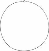 Rhodium-Plated Sterling Silver 1 mm Snake 20" Chain