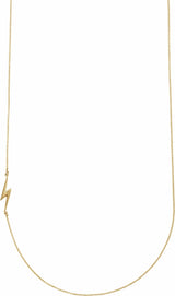 14K Yellow Lightning Bolt 16" Necklace  