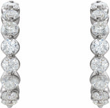 14K White Lab-Grown Moissanite 16.5 mm Hoop Earrings