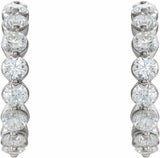 14K White Lab-Grown Moissanite 16.5 mm Hoop Earrings