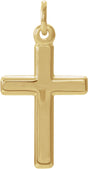 14K Yellow Cross Pendant 