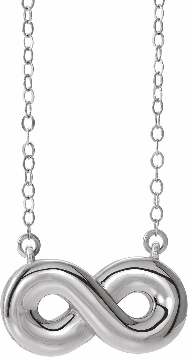 Sterling Silver Infinity-Inspired Ash Holder 18" Necklace