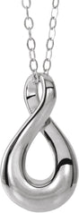 Sterling Silver Infinity-Inspired Ash Holder 18" Necklace