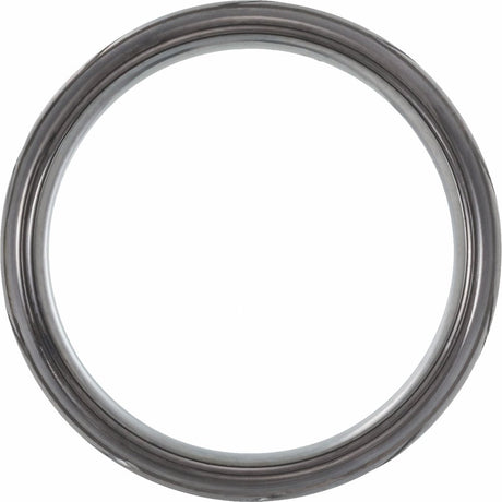 Black PVD Tungsten 8 mm Patterned Comfort-Fit Band Size 8