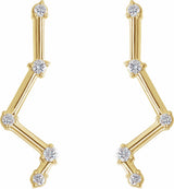 14K Yellow Gold 1/10 CTW Natural Diamond Constellation Ear Climbers