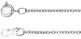10K White Gold 1 mm Adjustable Cable 16-18"  Chain 