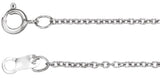14K White Gold 1 mm Adjustable Cable 16-18"  Chain 