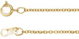 14K Yellow 1 mm Adjustable Cable 16-18"  Chain 