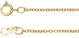 10K Yellow Gold 1 mm Adjustable Cable 16-18"  Chain 