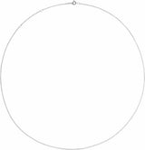10K White Gold 1 mm Adjustable Cable 16-18"  Chain 