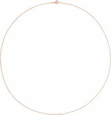 14K Rose Gold 1 mm Adjustable Cable 16-18"  Chain 