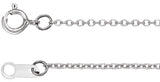 Platinum 1 mm Cable 18" Chain