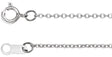 14K White Gold 1 mm Cable 7" Chain
