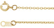 14K Yellow 1 mm Cable 15" Chain 