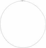 Platinum 1 mm Adjustable Diamond-Cut Cable 16-18" Chain 