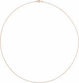 10K Rose Gold 1 mm Cable 16" Chain