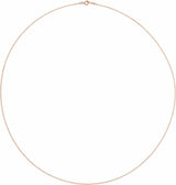 10K Rose 1 mm Cable 16" Chain