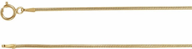 14K Yellow Gold-Filled 1 mm Snake 18" Chain