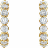 14K Yellow 1 3/8 CTW Lab-Grown Diamond 16.5 mm Hoop Earrings
