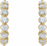 14K Yellow 1 3/8 CTW Natural Diamond 16.5 mm Hoop Earrings