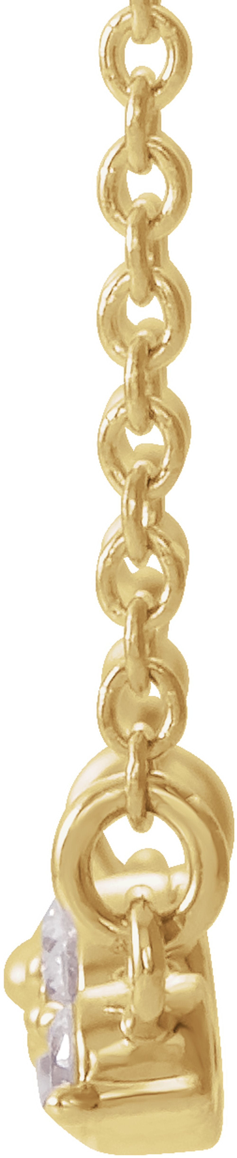 14K Yellow 1/4 CTW Natural Diamond Graduated 18" Necklace