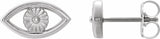 Sterling Silver Evil Eye Earrings  